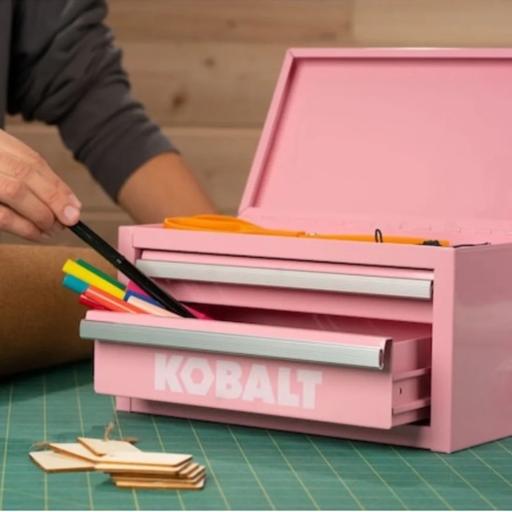 Kobalt Mini 2 Drawer Toolbox Pink